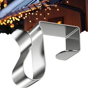 Artistic Christmas Wreath, Decorative Light Hooks, Metal Door Back Hooks, Rainproof Gutter Clips, Suitable for Various Home and Outdoor Decoration Light Hooks