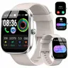 Coucur Blue-T70(AI) Smart Wristwatch with ChatGPT - 1.91" LCD Clock Display, Bluetooth Calls, Silicone-Metal Build, 110+ Fitness Modes, Heart Rate/Sleep/Calorie Monitoring, IP68 Waterproof Step Counter, Speaker, Music Player for Android iOS Phones