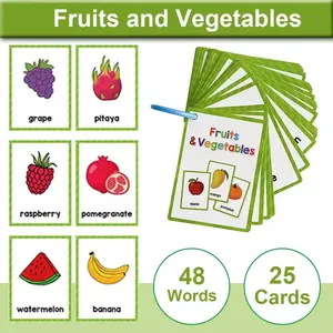 Children Fruit Cognitive Flash Cards Emotion Word Cards Educational Toy Learning Cards, Kids Learning Toys, Early Education Tools