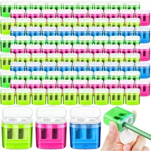 180 count Pencil Sharpeners Manual Double Hole Pencil Sharpener for Dual Hole Pencil Sharpener for Office , Assorted 4 Colors