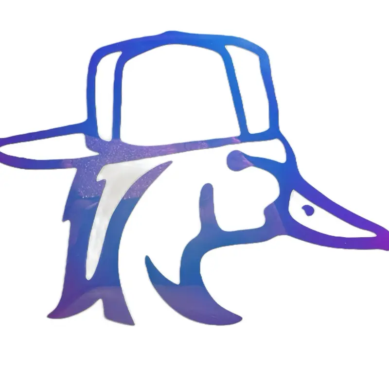Duck with backwards hat truck or car decal in weatherproof vinyl Duck with backwards hat truck or car decal in weatherproof vinyl