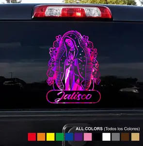 Sticker Virgen de Guadalupe   - Adhesive Vinyl Decal:   Motorcycle, Car, Boats, Glass Doors and Walls  Easy installation multipurpose exterior
