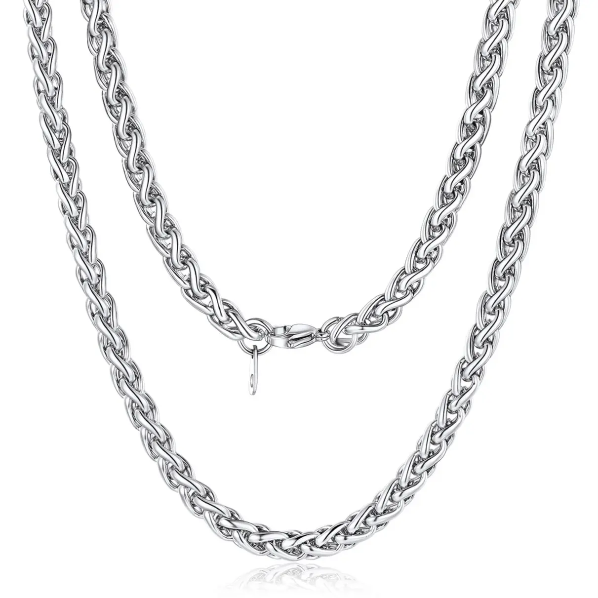 PROSTEEL Wheat Chain Necklace Stainless Steel Width 3mm/6mm Length 18-30 inches Pendant Accessories Unisex For Men Women Black Friday with Gift Box Summervibe