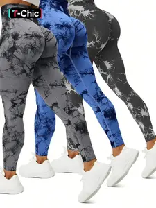 Women's  Tie Dye Print Ruched High Waist Pants, Casual Comfy Trousers for Daily Wear, Ladies Bottoms for All Seasons