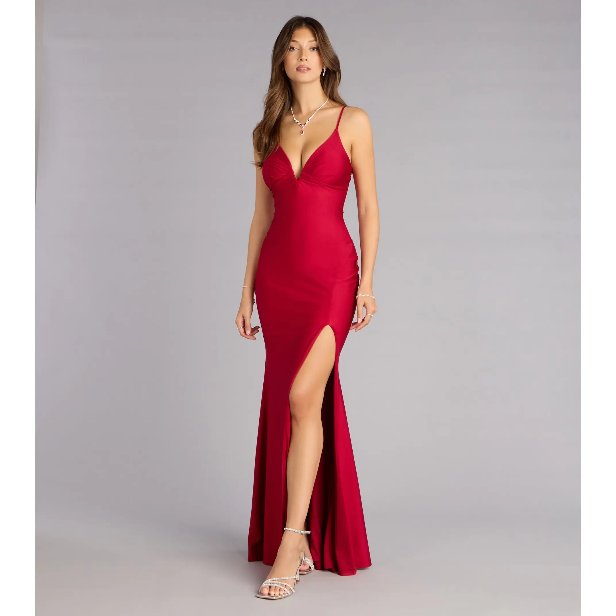 Tricia V-Neck Slit Mermaid Formal Dress - TikTok Shop