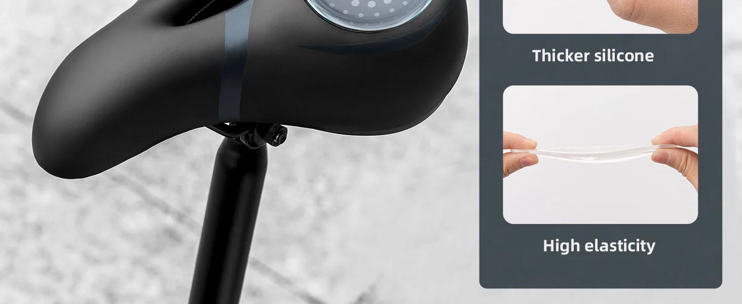 ROCKBROS Bike Seat for Men Women Comfort Wide Gel Bike Seat Replacement,Breathable Waterproof Padded Bicycle Saddle, Compatible with Cruiser/Mountain/Fat Bikes Visit the ROCKBROS Store