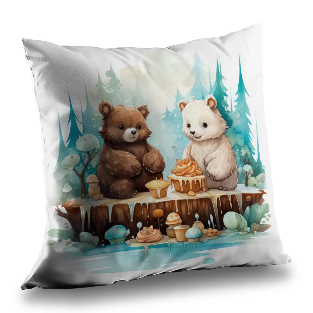 MWW C1PC2020VKRB4E 20 x 20 in. The Dessert - Turquoise Polyester Twill Throw Pillow for Home Decor