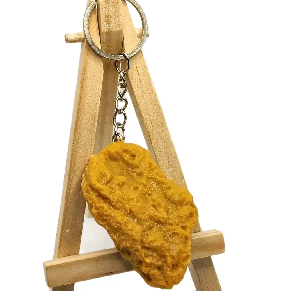 Realistic Chicken Nugget Keychain Accessory - Quirky, Fun, Durable, Lightweight Design, Perfect Gift for Chicken Nugget Fans
