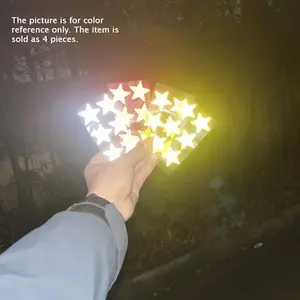 Star-shaped motorcycle helmet reflective stickers, bicycle decoration night-illuminating patches, motorcycle stickers, motorcycle decals and patterns, helmet accessories