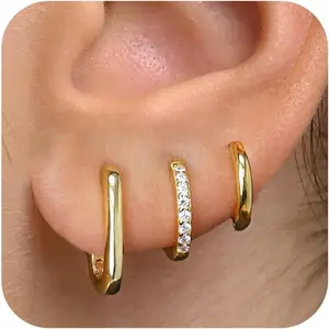 Necocy Hoop Earrings for Women Trendy Jewelry H Black Friday Dealsypoallergenic Chunky Fashion Earring Dangle Pretty Studs dealsforyoudays