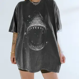 Unique Vintage Shark Shirt, Stylish Tee for Ocean and Shark Lovers, Holiday, Halloween, Ocean Gift, Comfort Colors, Gift For Him Her.
