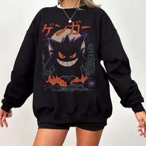 Gengar Dark Ghost Kaiju Japanese Anime Sweatshirts for Nerds & Gamers - Edgar Diaz LLC
