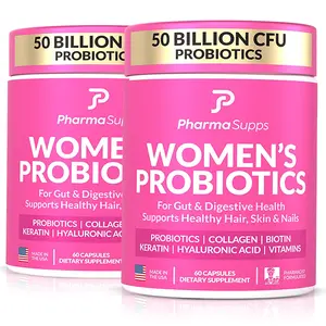 Advanced Women’s Probiotics for Gut Health with Hair, Skin & Nails Support | 50 Billion CFU with Collagen, Biotin & Keratin