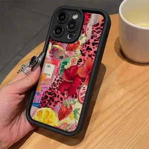 Fashion Flower Pattern Phone Case, Anti-drop Cellphone Protective Case, Total Protective Shockproof Phone Cover for iPhone 11 12 13 14 15 16 Series