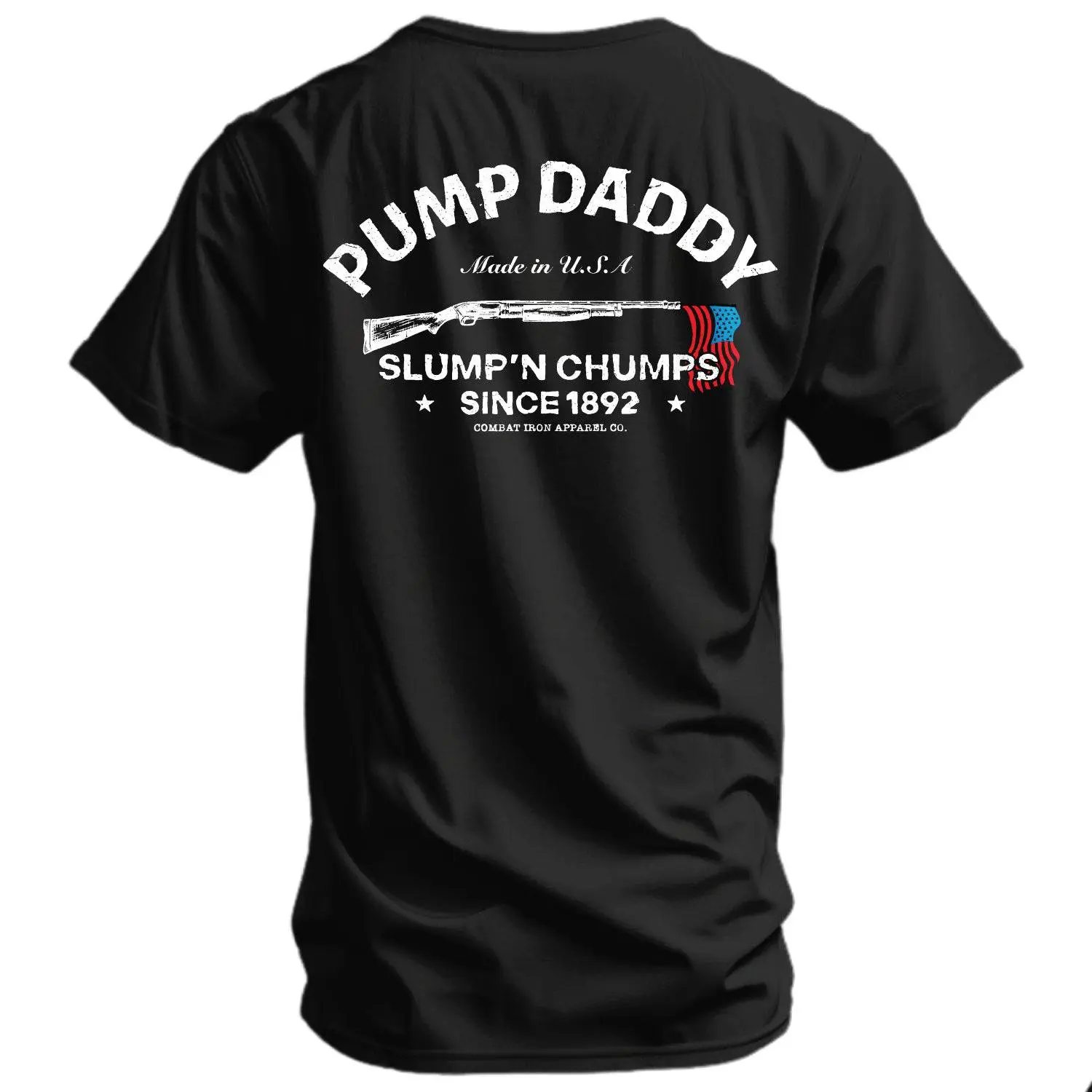 Pump Daddy Original Men's Short-Sleeve Athletic T-Shirt, Casual Menswear Top with Cotton-Polyester Blend Fabric and Print, Tshirt, Shortsleeve, Round Neck, Tee, Crew Neck, Double Stitch, Graphic, No Itch Tag