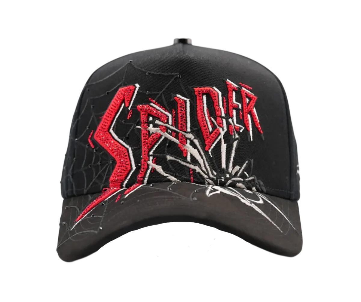 KLAN HATS SPIDER BLACK SNAPBACK HAT BBSPIDER BLKRED