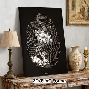 God's Fingerprint Framed Wall Art, 2D Flat Design, Pattern, Background, Home Decor for Bedroom, Living Room, Unique Gift