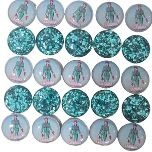 Fichas de Resina – 50 Minis Brillantes | Figura al Frente + Diamantina al Reverso