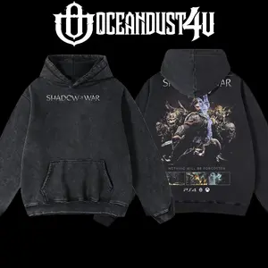OceanDust4U 'Middle-earth: Shadow of War' Hoodie 100% Premium Cotton Oversized Fit Pre-Washed Unisex Classic Top American Made Comfortable