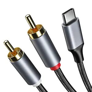RCA to USB Cable, USB to RCA Audio Cable, Hi-Fi USB Type to 2RCA Male Jack Splitter Auxiliary Cord for iPhone 17/16/15, Samsung Galaxy S26,iPad, Car Stereo, Speaker, Amplifier, Home Theater -4FT