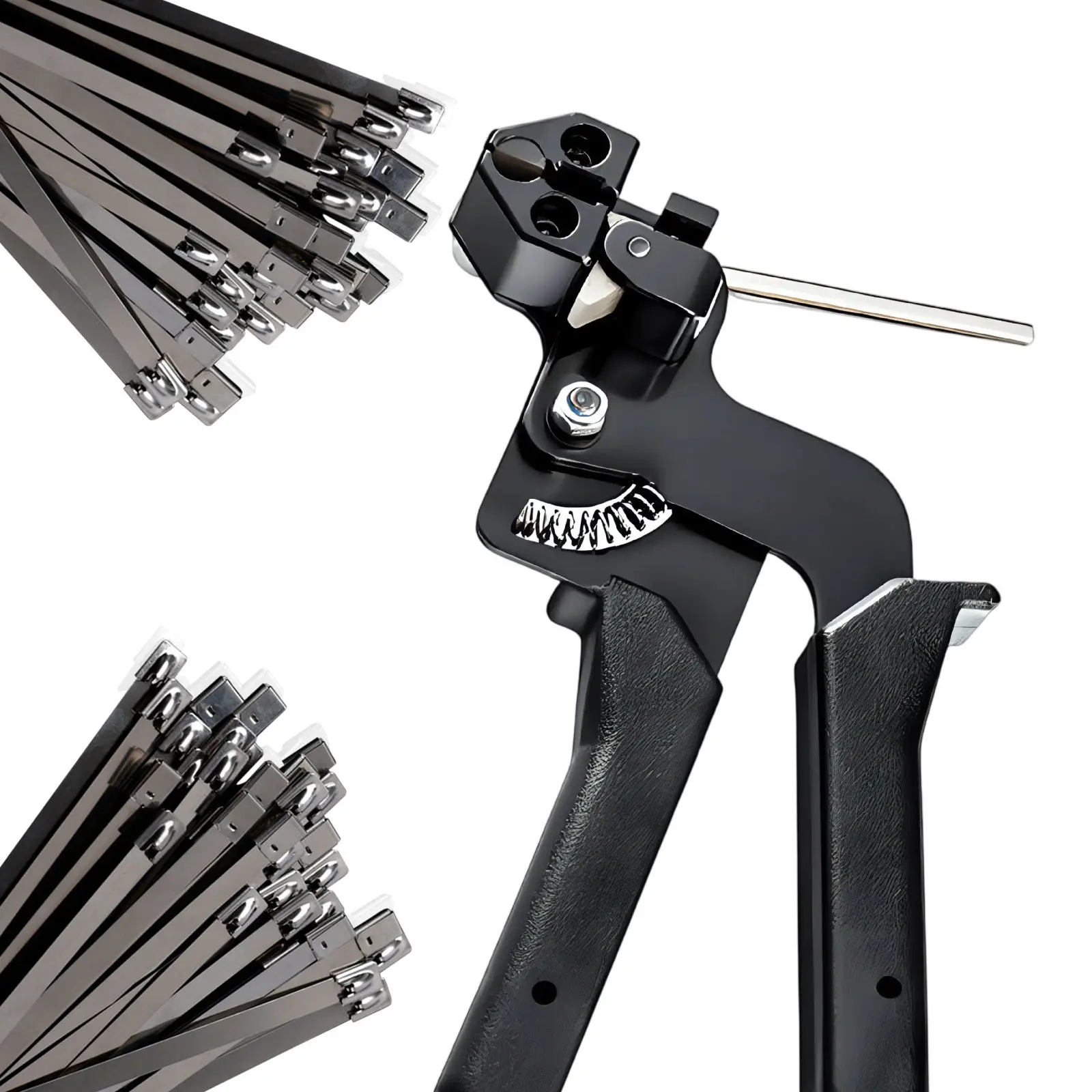 Stainless Steel Cable Tie Gun Kit,Complete Fence Repair Tool with 100 Pcs 304 Steel Zip Ties,Self-Locking UV & Corrosion Resistant Zip Ties for Fence, Exhaust Pipe, Chicken Coop, Farm Use