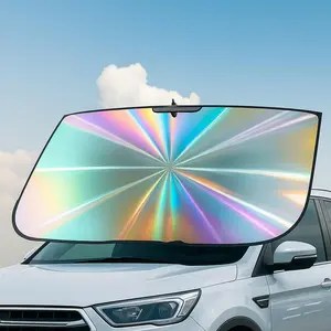 Halloween Gifts Laser Reflective Windshield Sunshade – UV & Heat Protection for Cars | Foldable 57x29.5in Sun Blocker for Sedans, SUVs & MPVs sunblock