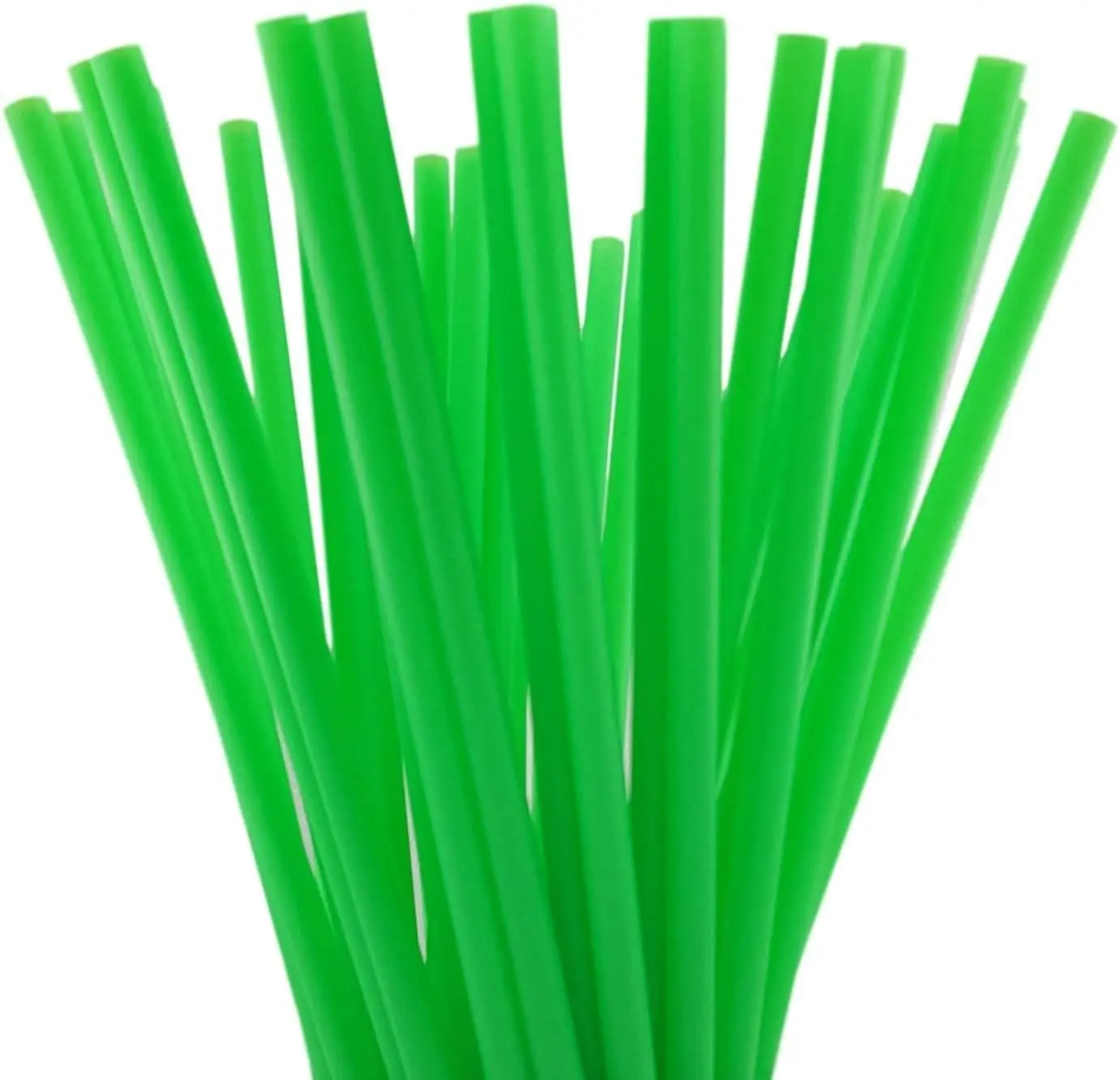 10 Inch Plastic Drinking Straw (10 Inch x 0.28 Inch) 250 count (Green)