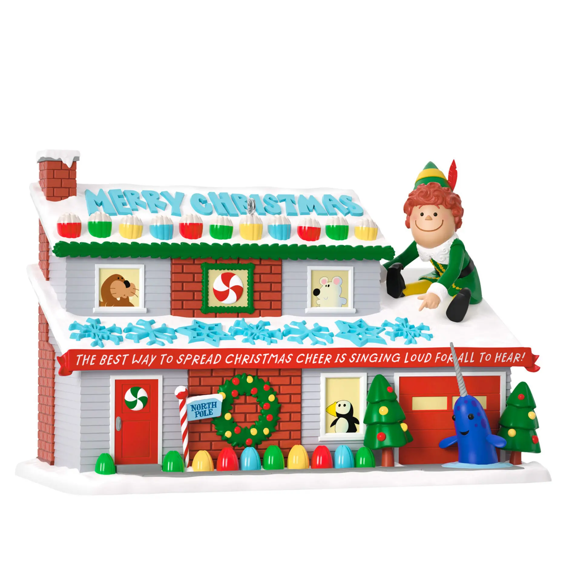Elf Crazy Christmas Cheer Musical Ornament With Light