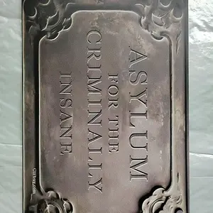 Aluminum Vintage Asylum Wall Art 8x12 Inch Home Decor Rustic Farmhouse Design Metal Plaque For Office Bar Bathroom Farmhouse Party Event Funny Retro Sign