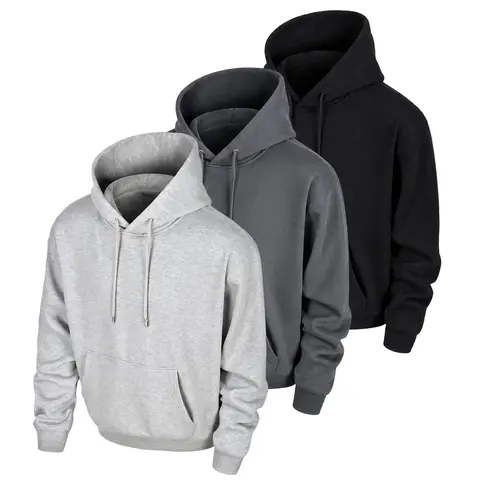 Solid color hooded sweatshirt/hoodie, available in multiple colors, with pockets; casual outerwear, simple commuter style, couples’ matching design, long sleeves