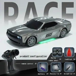 Cool Remote Control Car, 2026 New Challenger RC Drift Car 2.4G, 1:20 Stunt Car 4WD Electric RC Racing Car with Lights, Easter Toy