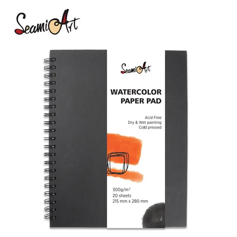1 Count Thickened Coil Watercolor Paper Pad, 20 Pages Double-sided Spiral Watercolor Sketchbook, Watercolor Painting Art Supplies