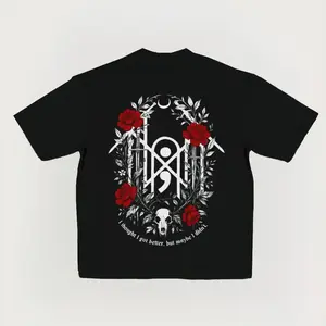 🚀 Retro Sleep Token Flowers Red Back Tee 100% cotton – Tour 2025 Graphic Top, Concert Inspired Unisex Streetwear, Perfect Fan Gift