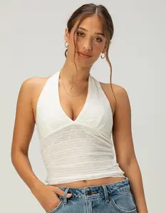NECTAR CLOTHING Womens Lace Halter Top