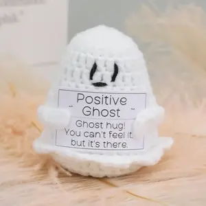 Handmade Knitted Doll with Cute Expression Eyes, Non-Toxic Fabric Decor, Perfect Gift for Home Office Party Decoration, Soft Cuddly Gift