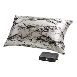 Blissy Silk Pillowcase  Queen  Light Marble  Light Marble Light Marble