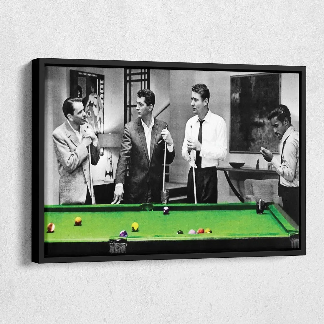 The Rat Pack - Playing Pool Poster Decor Print Home Décor