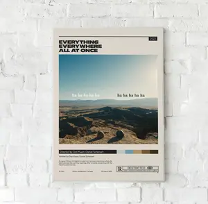 Everything-Everywhere All at Once Movie Vintage Minimalist Poster, Evelyn Quan Wang Poster Gift Home Office Decor Wall Hanging Unframed