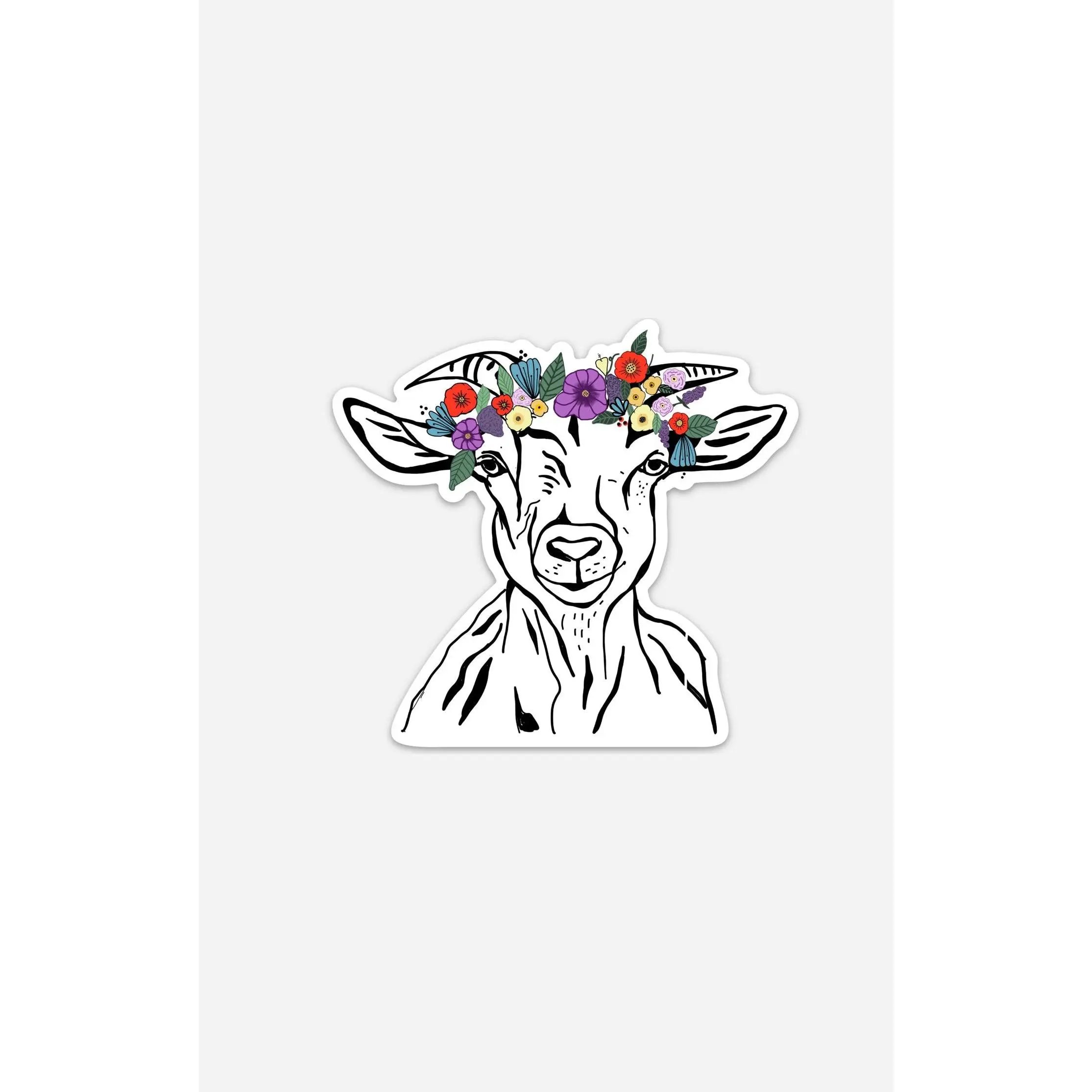 Whimsical Goat Sticker