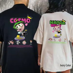Cosmo and Wanda T-shirt, Funny Couple Matching Shirt, Couple Ideas Shirt Sweatshirt Hoodie Cotton Fabric