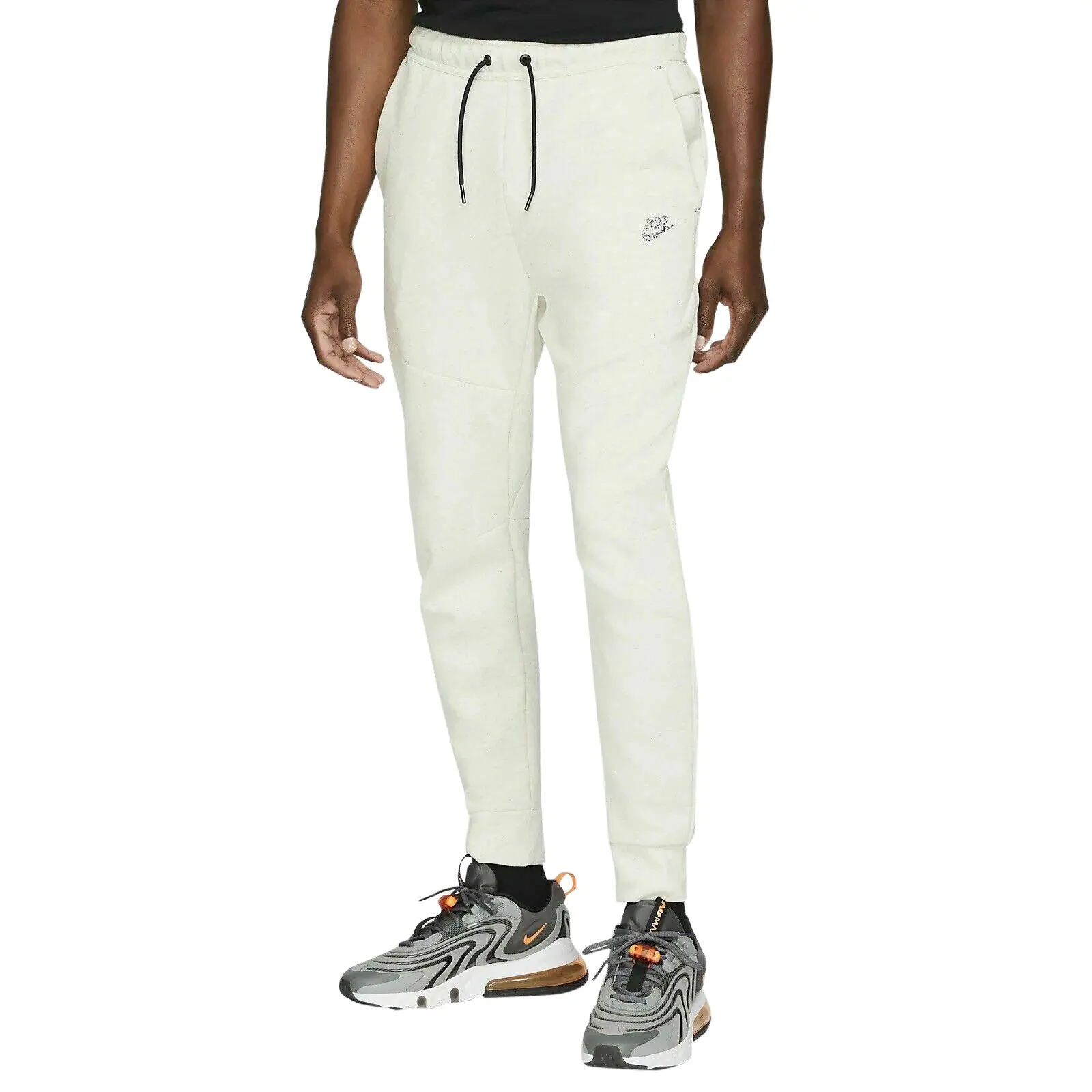 Men's Nike White/Heather Tech Fleece Joggers