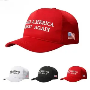 Make America Great Again Men's Fashion And Comfort Hot Hats Baseball Caps - Red Black White Embroidered Cotton Twill Adjustable Size Dome Style Spring Autumn Winter Summer
