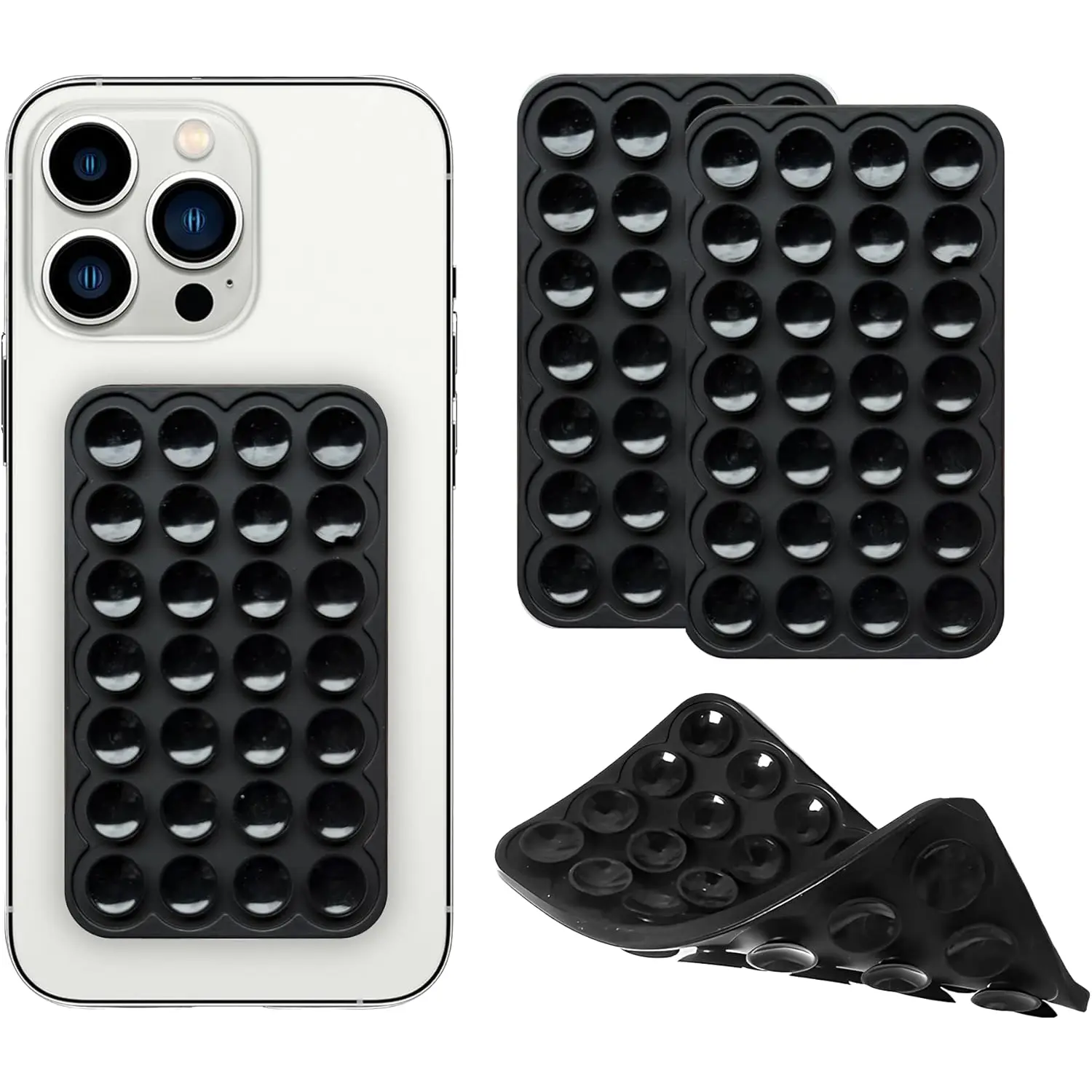 Durable Silicone Suction Mobile Phone Case Mount, Non-Slip Sticky Grip Holder with Strong Adhesive Cup for Selfies, Video Recording - Mobile Phone Protection Accessory