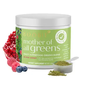 Boobie Mother of All Greens | Your New Family Ritual, Daily Super Greens Powder with 35+ Essential Nutrients for Moms & Families | Vegan, Gluten Free, & Sugar Free