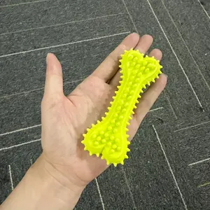 Bone-Shaped Dog Chew Toy - Durable Rubber Toothbrush Stick For Teeth Cleaning, Training & Play