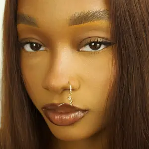 Statement Gold Dangle OG Butterfly Nose Hoop, Body Jewelry, Nose Piercing Jewelry, Nose Ring, 20 Gauge Nose Rings, Surgical Steel