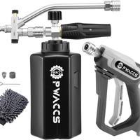 Short Power Washer Foam Cannon and Double Tip
