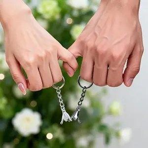 Pinky Promise Matching Keychains for Couples Valentines Day Anniversary Galentines Gifts for Him Her Boyfriend Girlfriend Premium Quality Elegant Design