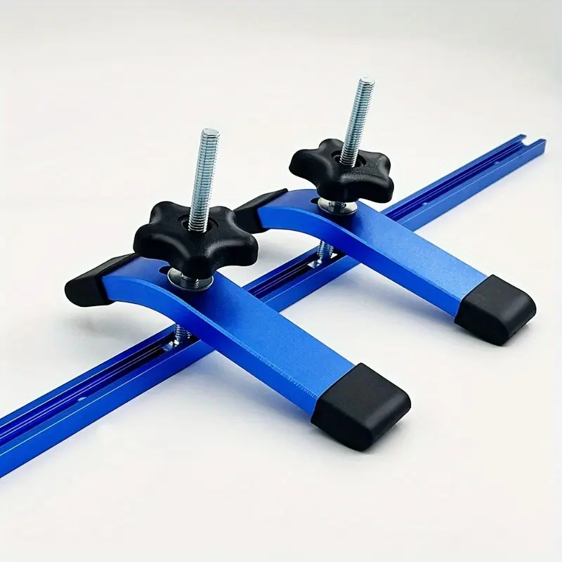 1 Set Woodworking Quick Acting Hold Down Clamp Aluminum Alloy Clamp for Workbench T Track Slider Track Clamps Quick Acting Hold Down Clamps