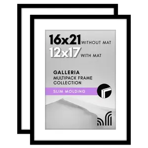 Americanflat Galleria Poster Frames | Set of 2 | With Mat | Acrylic